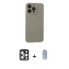 MARSİLYAN™- iPhone 15 Pro Max Kılıf Ahenk Serisi - Siyah Joko Magic 5D Cam + PVD Metal Kamera Lens - LT