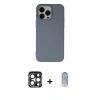 MARSİLYAN™- iPhone 15 Pro Max Kılıf Ahenk Serisi - Siyah Joko Magic 5D Cam + PVD Metal Kamera Lens - LT