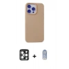 MARSİLYAN™- iPhone 15 Pro Max Kılıf Ahenk Serisi - Siyah Joko Magic 5D Cam + PVD Metal Kamera Lens - LT