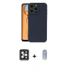 MARSİLYAN™- iPhone 15 Pro Max Kılıf Ahenk Serisi - Siyah Joko Magic 5D Cam + PVD Metal Kamera Lens - SH