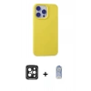 MARSİLYAN™- iPhone 15 Pro Max Kılıf Ahenk Serisi - Siyah Joko Magic 5D Cam + PVD Metal Kamera Lens - SH