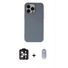 MARSİLYAN™- iPhone 15 Pro Max Kılıf Ahenk Serisi - Siyah Joko Magic 5D Cam + PVD Metal Kamera Lens - TU