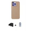 MARSİLYAN™- iPhone 15 Pro Max Kılıf Ahenk Serisi - Siyah Joko Magic 5D Cam + Raze Metal Kamera Lens - SH