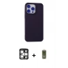 MARSİLYAN™- iPhone 15 Pro Max Kılıf Ahenk Serisi - Siyah Joko Magic 5D Hayalet Cam + PVD Metal Kamera Lens - GS