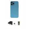MARSİLYAN™- iPhone 15 Pro Max Kılıf Ahenk Serisi - Siyah Joko Magic 5D Hayalet Cam + Raze Metal Kamera Lens - GS