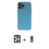MARSİLYAN™- iPhone 15 Pro Max Kılıf Ahenk Serisi - Siyah Joko Magic 5D Hayalet Cam + PVD Metal Kamera Lens - LT