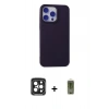 MARSİLYAN™- iPhone 15 Pro Max Kılıf Ahenk Serisi - Siyah Joko Magic 5D Hayalet Cam + Siyah PVD Metal Kamera Lens