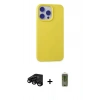 MARSİLYAN™- iPhone 15 Pro Max Kılıf Ahenk Serisi - Siyah Joko Magic 5D Hayalet Cam + Raze Metal Kamera Lens - SH