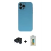 MARSİLYAN™- iPhone 15 Pro Max Kılıf Ahenk Serisi - Siyah Polymer Nano Ekran Koruyucu + Raze Metal Kamera Lens - LT
