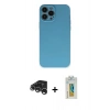 MARSİLYAN™- iPhone 15 Pro Max Kılıf Ahenk Serisi - Siyah Polymer Nano Ekran Koruyucu + Raze Metal Kamera Lens - GS