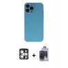 MARSİLYAN™- iPhone 15 Pro Max Kılıf Ahenk Serisi - Siyah Vanessa Magic Cam + PVD Metal Kamera Lens - GS