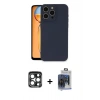 MARSİLYAN™- iPhone 15 Pro Max Kılıf Ahenk Serisi - Siyah Vanessa Magic Cam + PVD Metal Kamera Lens - LT