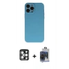 MARSİLYAN™- iPhone 15 Pro Max Kılıf Ahenk Serisi - Siyah Vanessa Magic Cam + PVD Metal Kamera Lens - LT