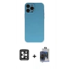MARSİLYAN™- iPhone 15 Pro Max Kılıf Ahenk Serisi - Siyah Vanessa Magic Cam + PVD Metal Kamera Lens - SH