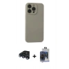 MARSİLYAN™- iPhone 15 Pro Max Kılıf Ahenk Serisi - Siyah Vanessa Magic Cam + Raze Metal Kamera Lens - LT