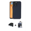MARSİLYAN™- iPhone 15 Pro Max Kılıf Ahenk Serisi - Siyah Vanessa Magic Cam + Raze Metal Kamera Lens - LT