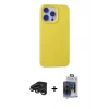MARSİLYAN™- iPhone 15 Pro Max Kılıf Ahenk Serisi - Siyah Vanessa Magic Cam + Raze Metal Kamera Lens - TMGI