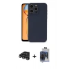 MARSİLYAN™- iPhone 15 Pro Max Kılıf Ahenk Serisi - Siyah Vanessa Magic Cam + Raze Metal Kamera Lens - TMGI