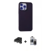 MARSİLYAN™- iPhone 15 Pro Max Kılıf Ahenk Serisi - Siyah Vanessa Magic Hayalet Cam + Raze Metal Kamera Lens - GS