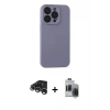MARSİLYAN™- iPhone 15 Pro Max Kılıf Ahenk Serisi - Siyah Vanessa Magic Hayalet Cam + Raze Metal Kamera Lens - GS