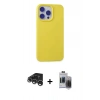MARSİLYAN™- iPhone 15 Pro Max Kılıf Ahenk Serisi - Siyah Vanessa Magic Hayalet Cam + Raze Metal Kamera Lens - GS