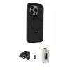 MARSİLYAN™- iPhone 15 Pro Max Kılıf Ahenk Yansıma Özel Seri - Siyah Bilvis Hayalet Cam Ekran Koruyucu + Raze Metal Kamera Lens - GS