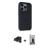 MARSİLYAN™- iPhone 15 Pro Max Kılıf Ahenk Yansıma Özel Seri - Siyah Bilvis Hayalet Cam Ekran Koruyucu + Raze Metal Kamera Lens - GS