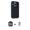 MARSİLYAN™- iPhone 15 Pro Max Kılıf Ahenk Yansıma Özel Seri - Siyah Joko Magic 5D Cam + PVD Metal Kamera Lens - TU