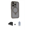 MARSİLYAN™- iPhone 15 Pro Max Kılıf Ahenk Yansıma Özel Seri - Siyah Joko Magic 5D Cam + Raze Metal Kamera Lens - GS