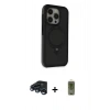 MARSİLYAN™- iPhone 15 Pro Max Kılıf Ahenk Yansıma Özel Seri - Siyah Joko Magic 5D Hayalet Cam + Raze Metal Kamera Lens - LT