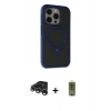 MARSİLYAN™- iPhone 15 Pro Max Kılıf Ahenk Yansıma Özel Seri - Siyah Joko Magic 5D Hayalet Cam + Raze Metal Kamera Lens - GS