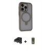 MARSİLYAN™- iPhone 15 Pro Max Kılıf Ahenk Yansıma Özel Seri - Siyah Joko Magic 5D Hayalet Cam + Raze Metal Kamera Lens - GS