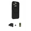MARSİLYAN™- iPhone 15 Pro Max Kılıf Ahenk Yansıma Özel Seri - Siyah Joko Magic 5D Hayalet Cam + Raze Metal Kamera Lens - TMGI