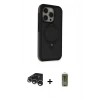 MARSİLYAN™- iPhone 15 Pro Max Kılıf Ahenk Yansıma Özel Seri - Siyah Joko Magic 5D Hayalet Cam + Raze Metal Kamera Lens - GS