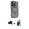 MARSİLYAN™- iPhone 15 Pro Max Kılıf Ahenk Yansıma Özel Seri - Siyah Vanessa Magic Cam + Raze Metal Kamera Lens - GS