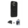 MARSİLYAN™- iPhone 15 Pro Max Kılıf Ahenk Yansıma Özel Seri - Siyah Vanessa Magic Cam + Raze Metal Kamera Lens - GS