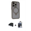 MARSİLYAN™- iPhone 15 Pro Max Kılıf Ahenk Yansıma Özel Seri - Siyah Vanessa Magic Cam + Raze Metal Kamera Lens - LT