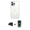 MARSİLYAN™- iPhone 15 Pro Max Kılıf Ahenk Yansıma Prime - Siyah 360 Mat Full Body Arka Koruyucu + Raze Metal Kamera Lens - TMGI