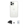 MARSİLYAN™- iPhone 15 Pro Max Kılıf Ahenk Yansıma Prime - Siyah Bilvis 0.18mm Plus Cam Ekran Koruyucu + Raze Metal Kamera Lens - GS