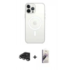MARSİLYAN™- iPhone 15 Pro Max Kılıf Ahenk Yansıma Prime - Siyah Bilvis 3D Mat Cam Ekran Koruyucu + Raze Metal Kamera Lens - TMGI
