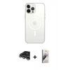MARSİLYAN™- iPhone 15 Pro Max Kılıf Ahenk Yansıma Prime - Siyah Bilvis 3D Mat Cam Ekran Koruyucu + Raze Metal Kamera Lens - GS