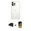 MARSİLYAN™- iPhone 15 Pro Max Kılıf Ahenk Yansıma Prime - Siyah Buffer Cam Ekran Koruyucu + Raze Metal Kamera Lens - SH