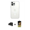 MARSİLYAN™- iPhone 15 Pro Max Kılıf Ahenk Yansıma Prime - Siyah Buffer Cam Ekran Koruyucu + Raze Metal Kamera Lens - TMGI