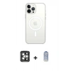 MARSİLYAN™- iPhone 15 Pro Max Kılıf Ahenk Yansıma Prime - Siyah Joko Magic 5D Cam + PVD Metal Kamera Lens - GI