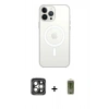 MARSİLYAN™- iPhone 15 Pro Max Kılıf Ahenk Yansıma Prime - Siyah Joko Magic 5D Hayalet Cam + PVD Metal Kamera Lens - GI