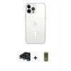 MARSİLYAN™- iPhone 15 Pro Max Kılıf Ahenk Yansıma Prime - Siyah Joko Magic 5D Hayalet Cam + Lacivert Raze Metal Kamera Lens