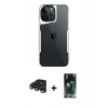 MARSİLYAN™- iPhone 15 Pro Max Kılıf Akış Çizgi Koleksiyonu - Şeffaf 360 Full Body Arka Koruyucu + Raze Metal Kamera Lens - LT