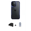 MARSİLYAN™- iPhone 15 Pro Max Kılıf Akış Çizgi Koleksiyonu - Siyah Joko Magic 5D Cam + Raze Metal Kamera Lens - SH