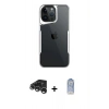 MARSİLYAN™- iPhone 15 Pro Max Kılıf Akış Çizgi Koleksiyonu - Siyah Joko Magic 5D Cam + Raze Metal Kamera Lens - GS