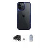 MARSİLYAN™- iPhone 15 Pro Max Kılıf Akış Çizgi Koleksiyonu - Siyah Joko Magic 5D Cam + Raze Metal Kamera Lens - GS